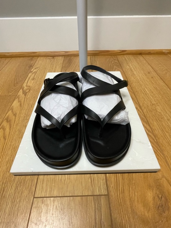 Aqua Shoes - Aqua Black Strappy Slide Sandals